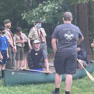 Canoe Skills Training Before Falls Lake Canoe Trip