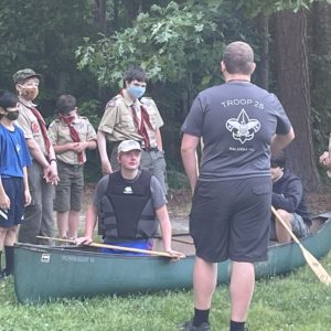 Canoe Skills Training Before Falls Lake Canoe Trip